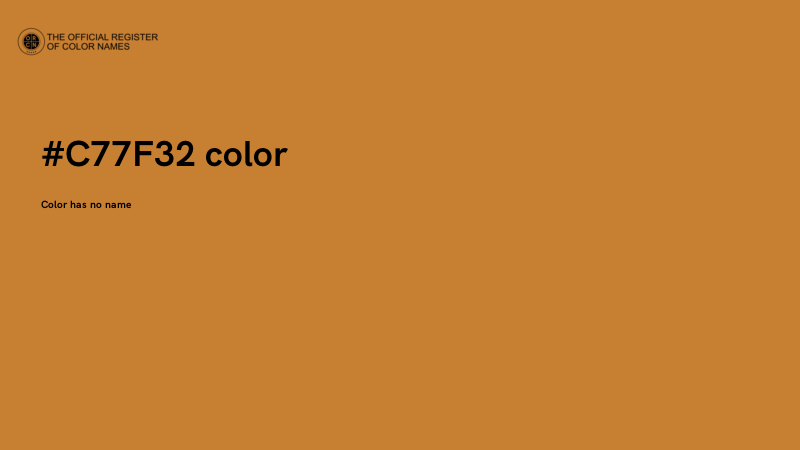 #C77F32 color image