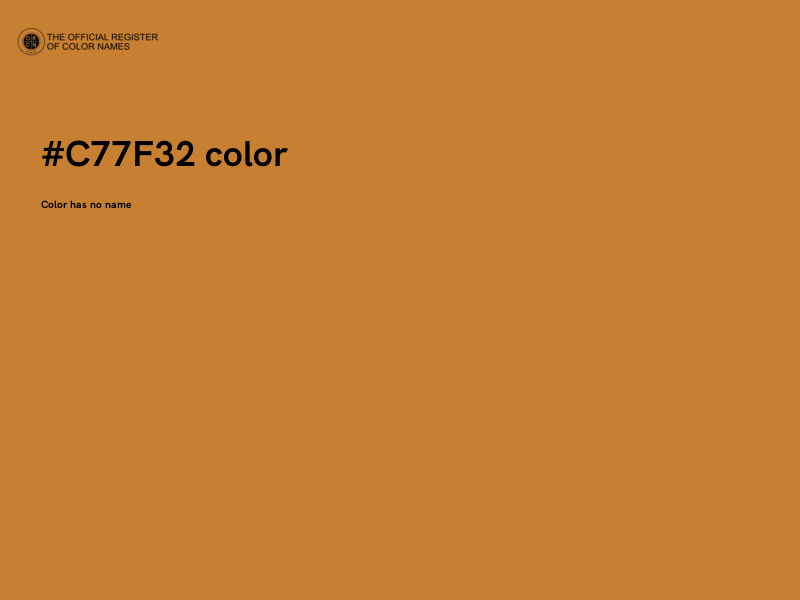 #C77F32 color image
