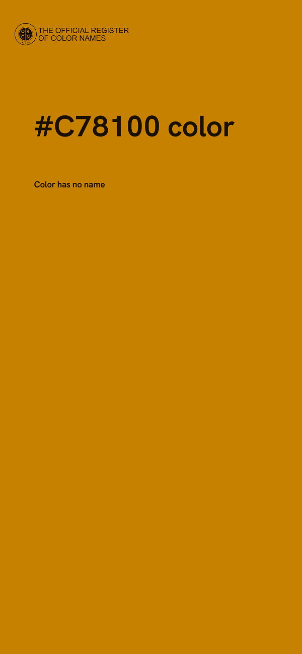#C78100 color image