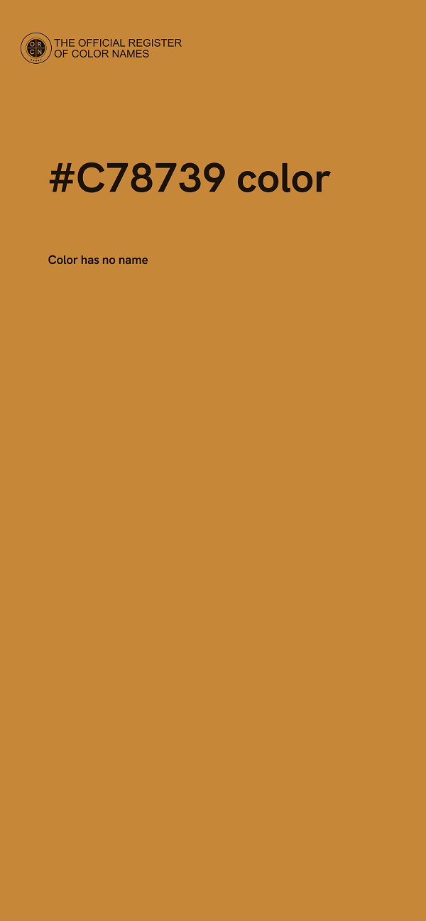#C78739 color image