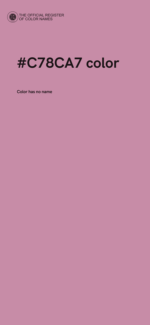#C78CA7 color image