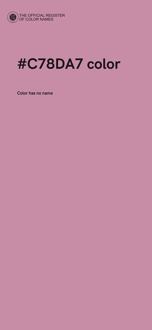 #C78DA7 color image