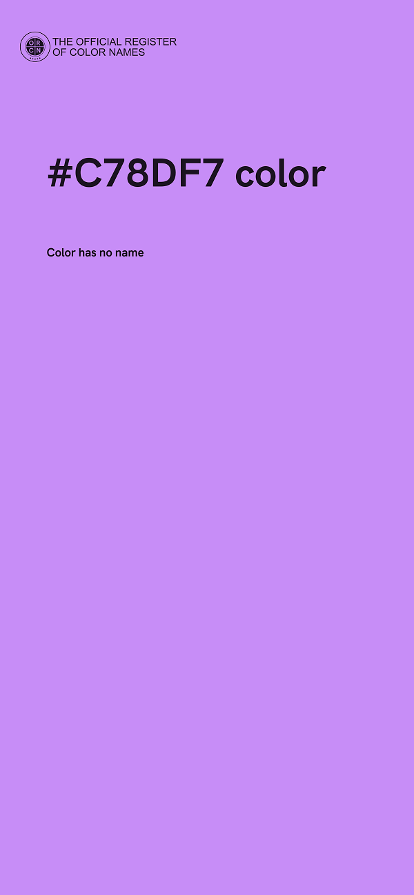 #C78DF7 color image