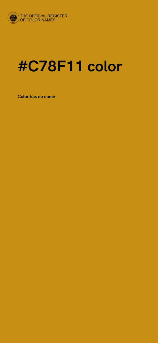 #C78F11 color image