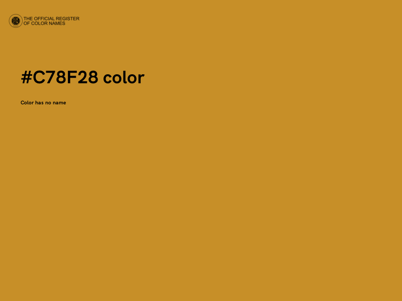 #C78F28 color image