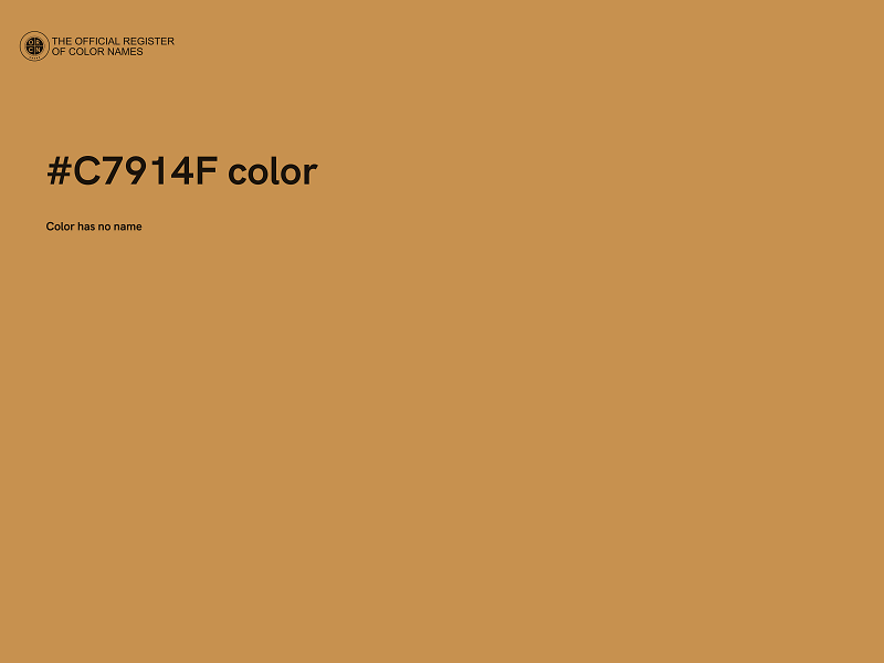 #C7914F color image