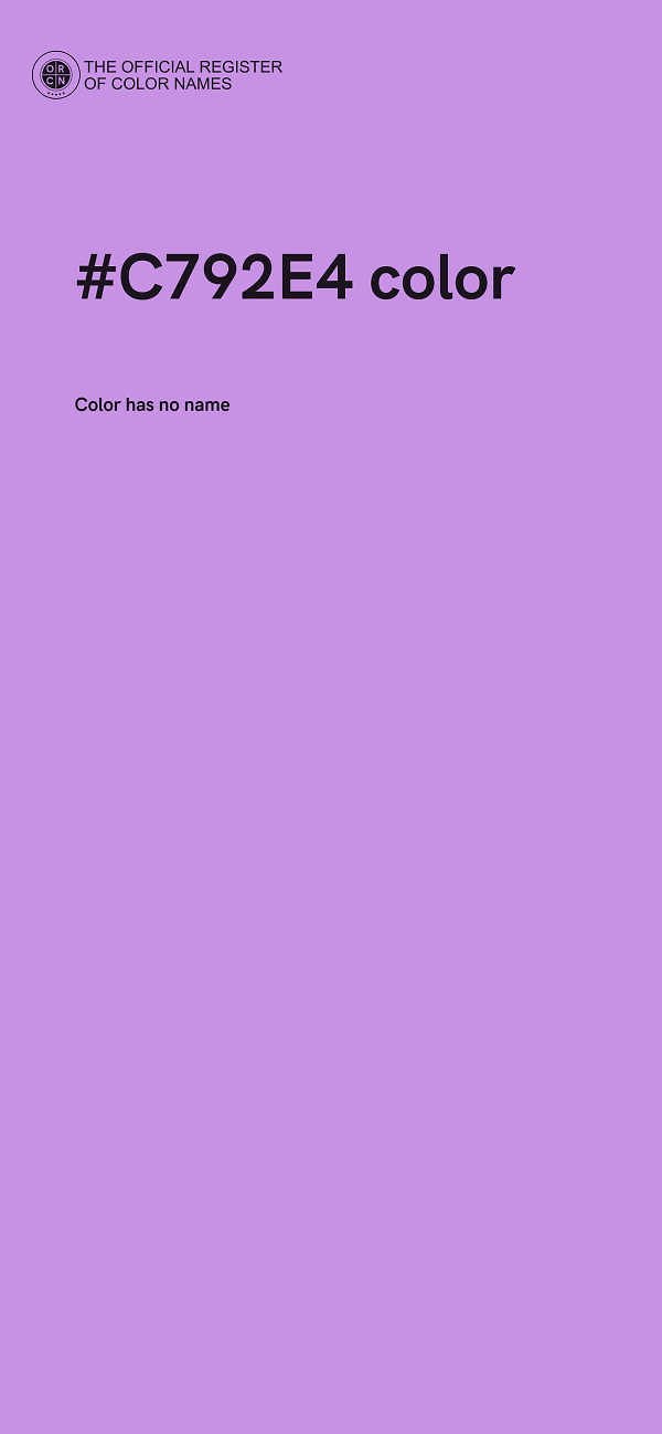 #C792E4 color image