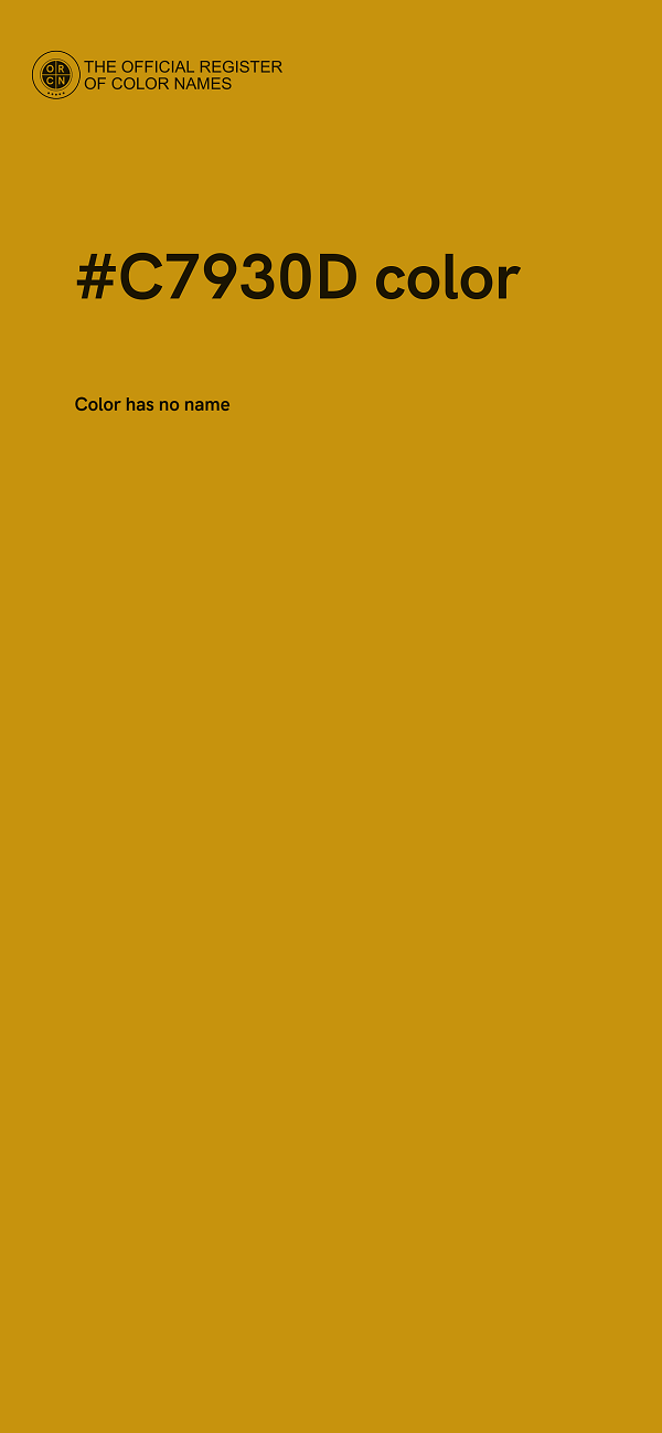 #C7930D color image