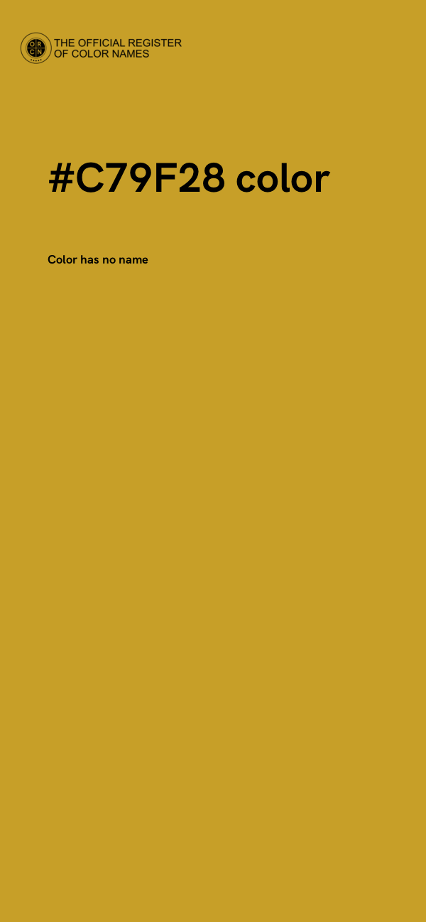 #C79F28 color image