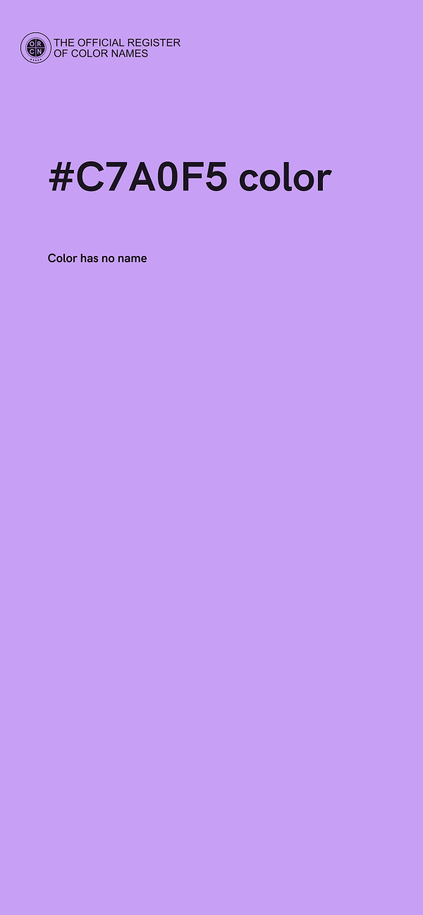 #C7A0F5 color image