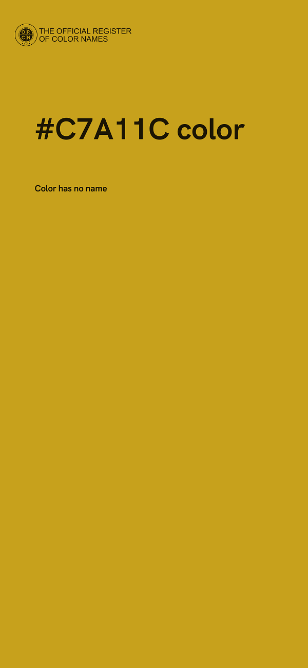 #C7A11C color image