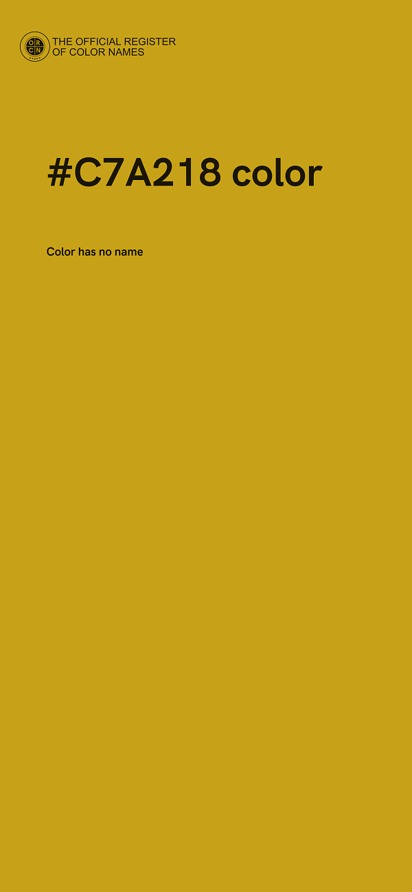 #C7A218 color image
