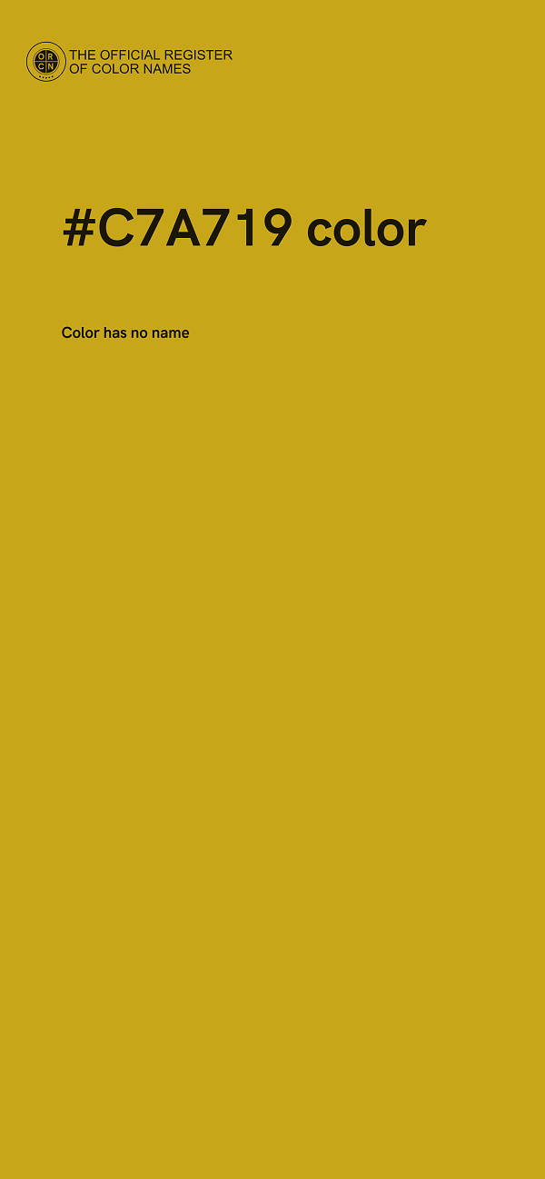 #C7A719 color image