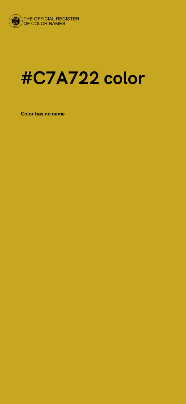 #C7A722 color image