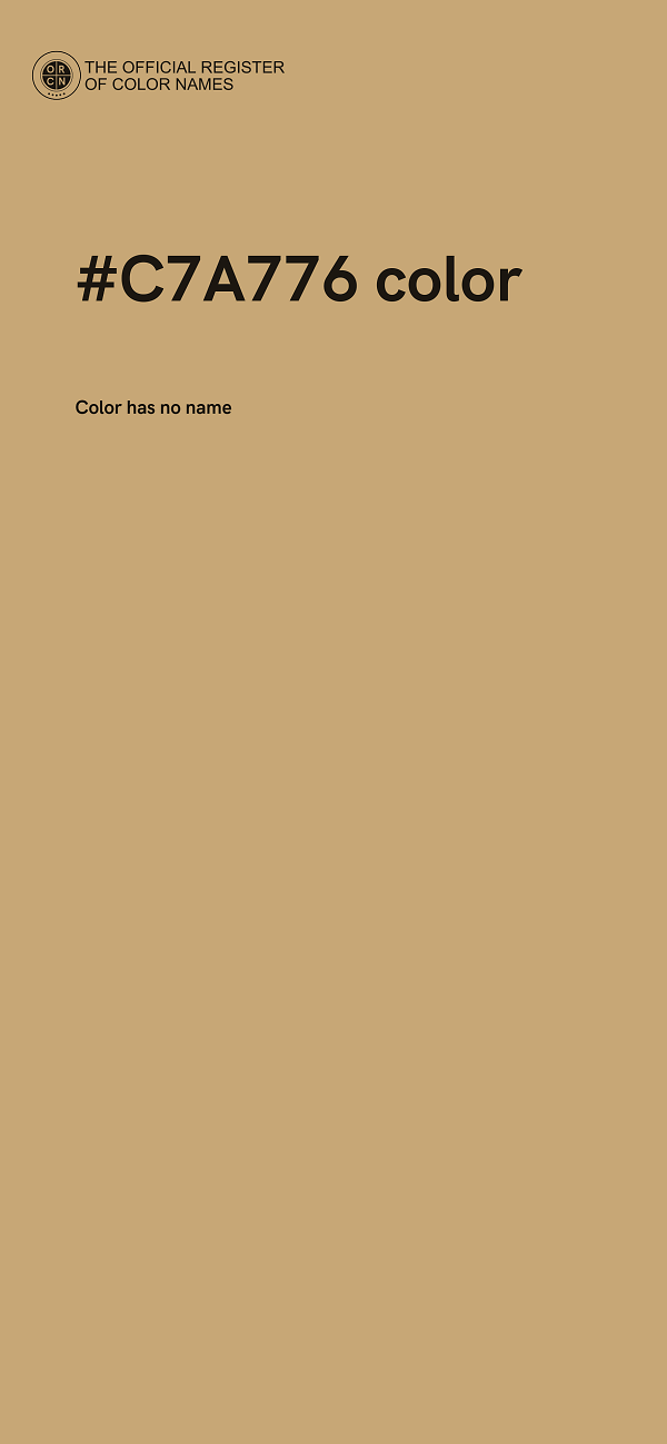 #C7A776 color image