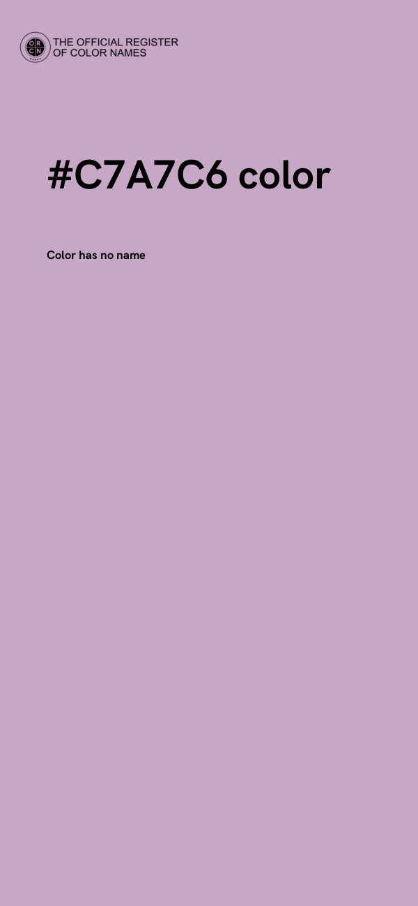 #C7A7C6 color image