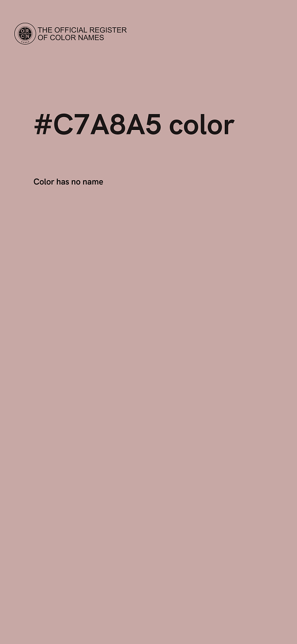 #C7A8A5 color image