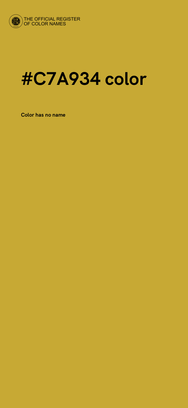 #C7A934 color image
