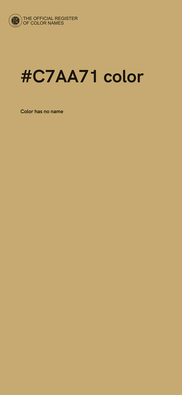 #C7AA71 color image