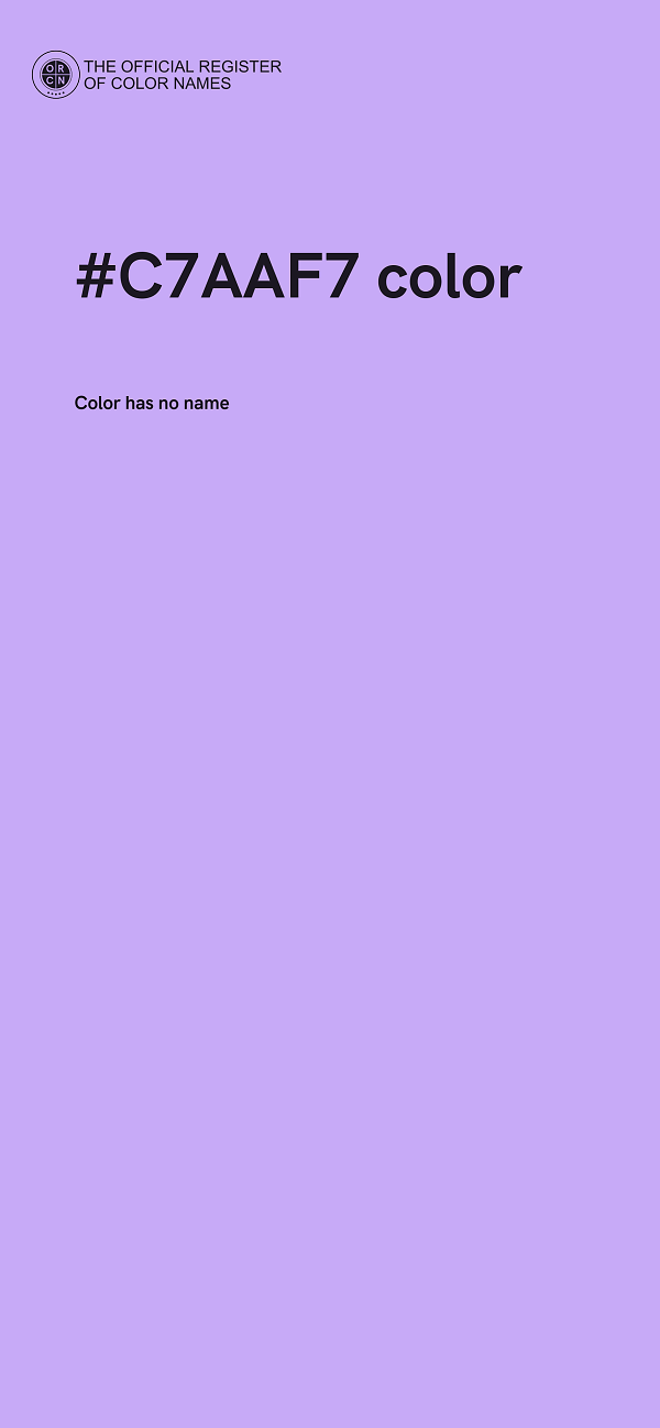 #C7AAF7 color image