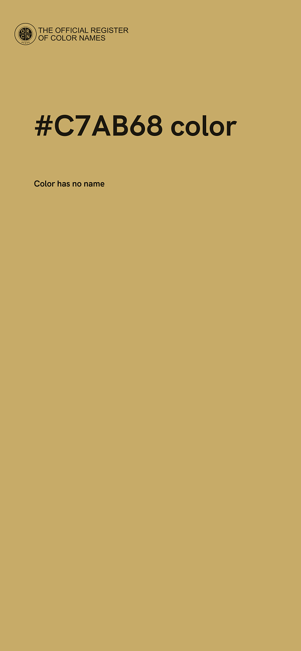 #C7AB68 color image