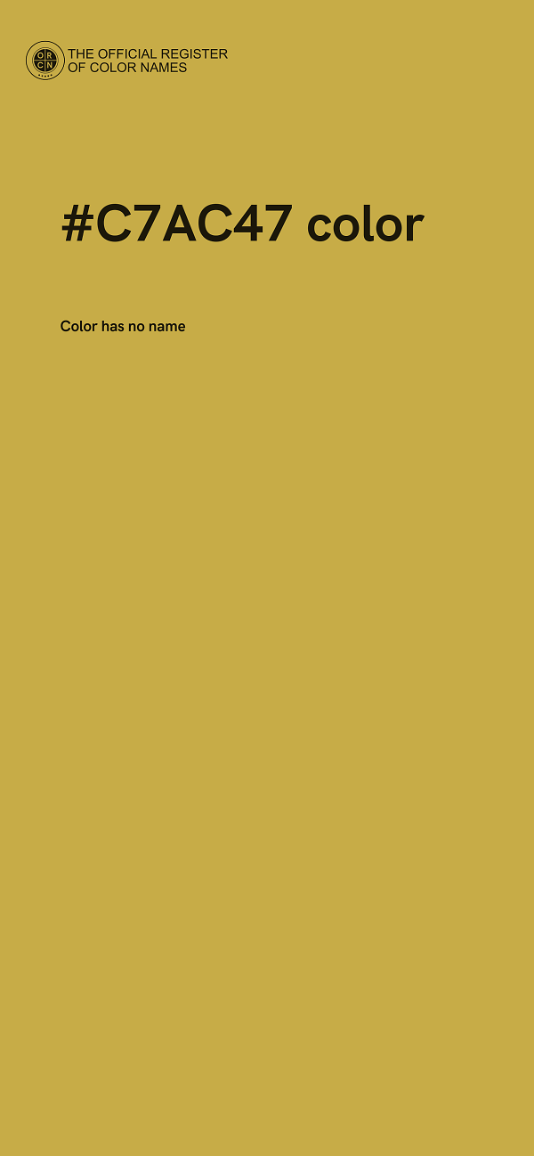 #C7AC47 color image