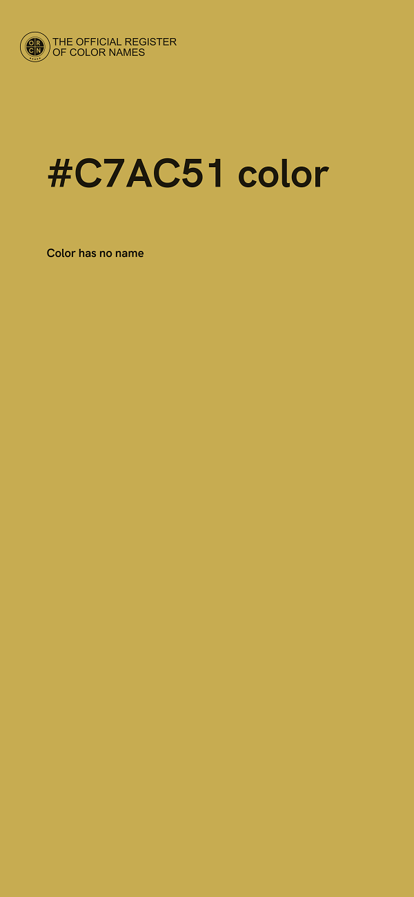 #C7AC51 color image