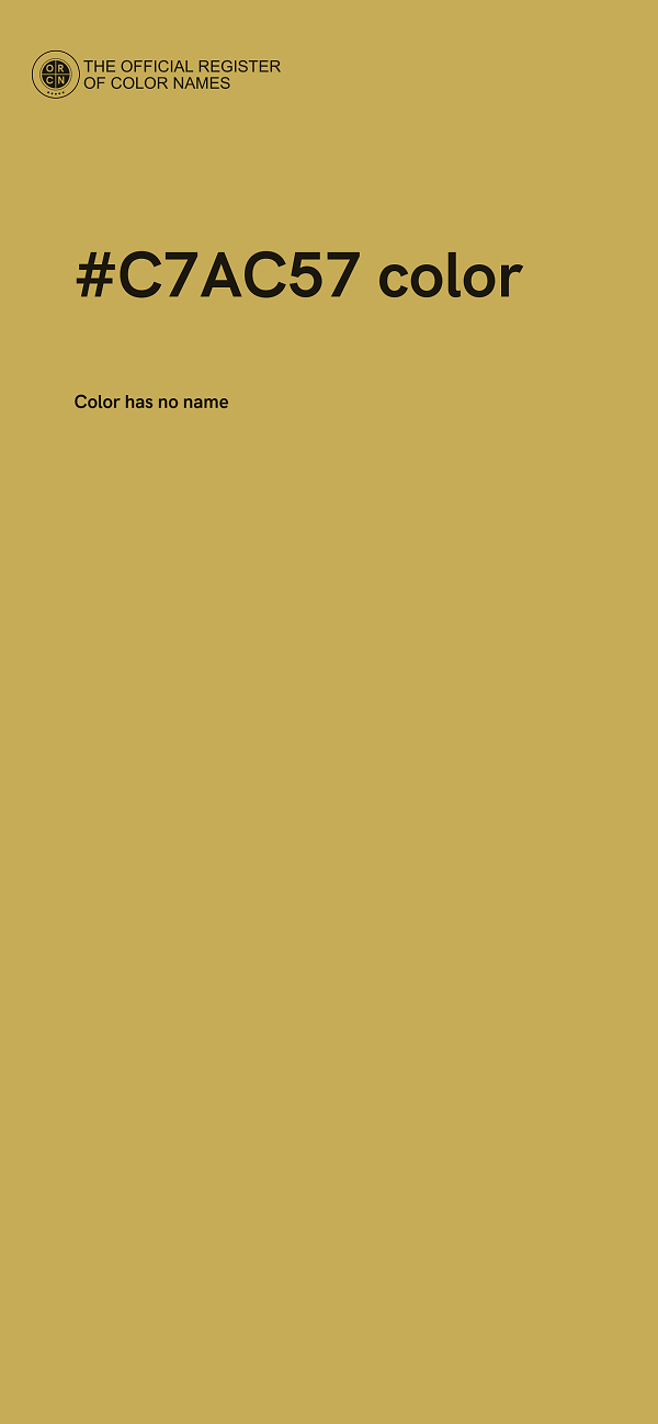 #C7AC57 color image