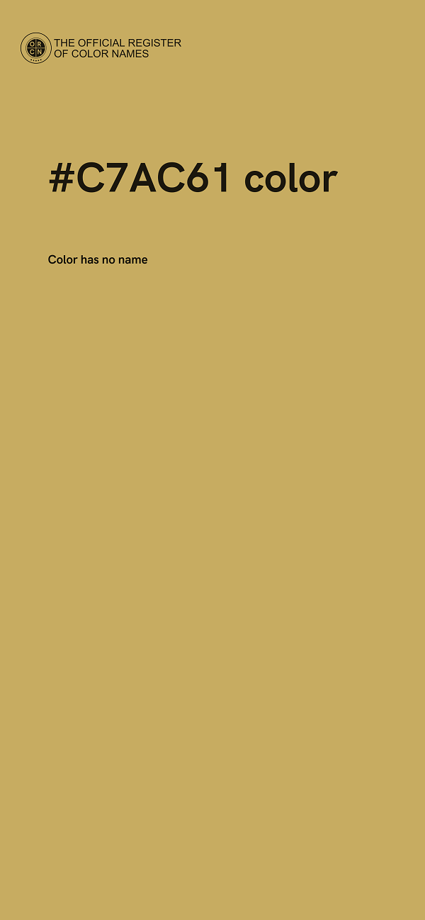 #C7AC61 color image