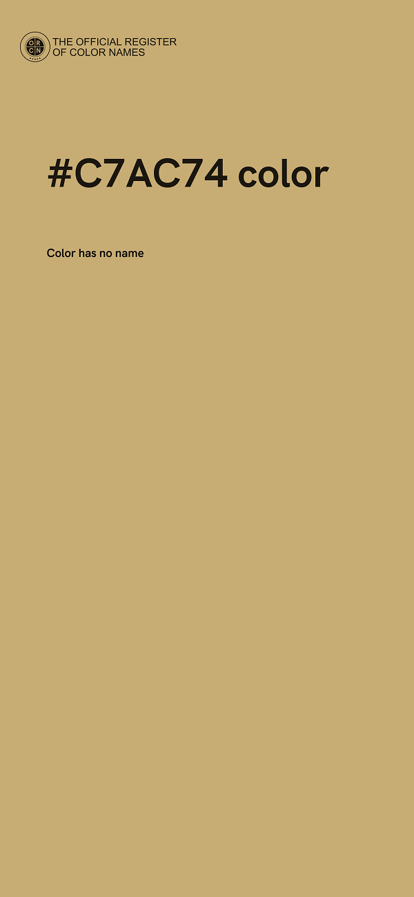 #C7AC74 color image