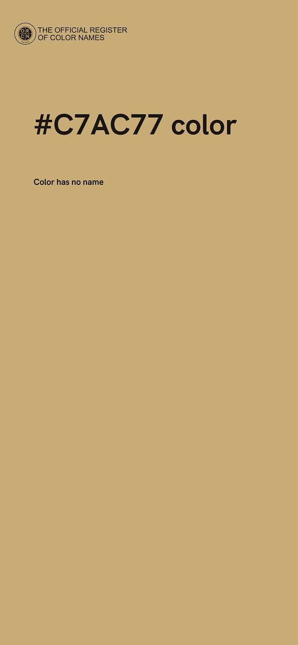 #C7AC77 color image