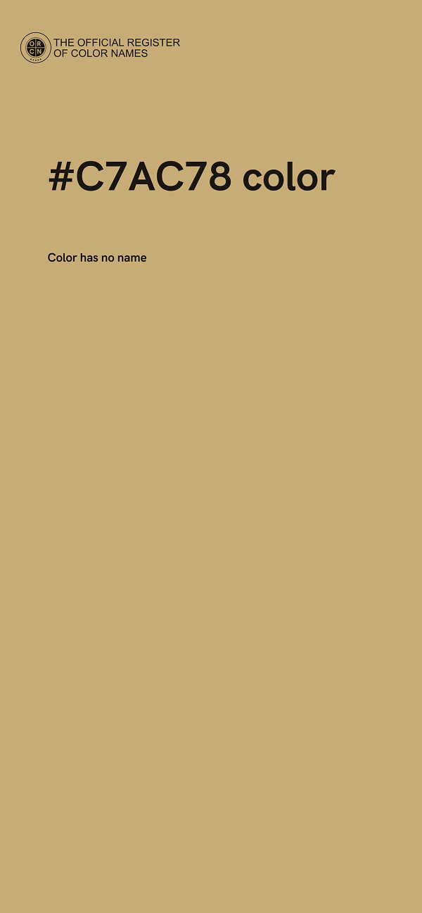 #C7AC78 color image
