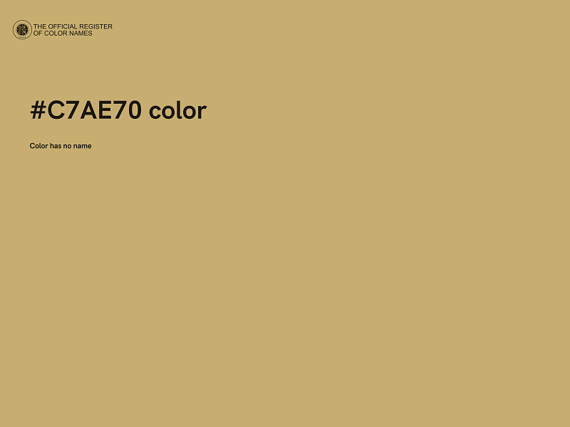 #C7AE70 color image