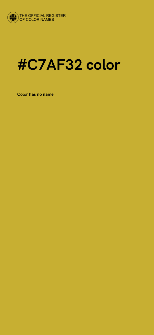 #C7AF32 color image