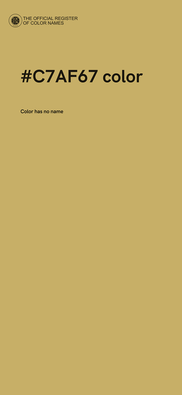 #C7AF67 color image