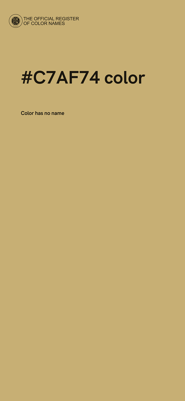 #C7AF74 color image