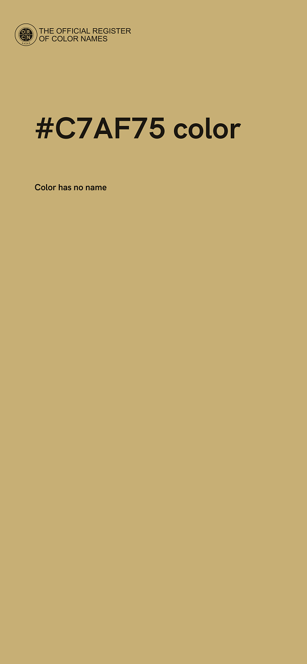 #C7AF75 color image