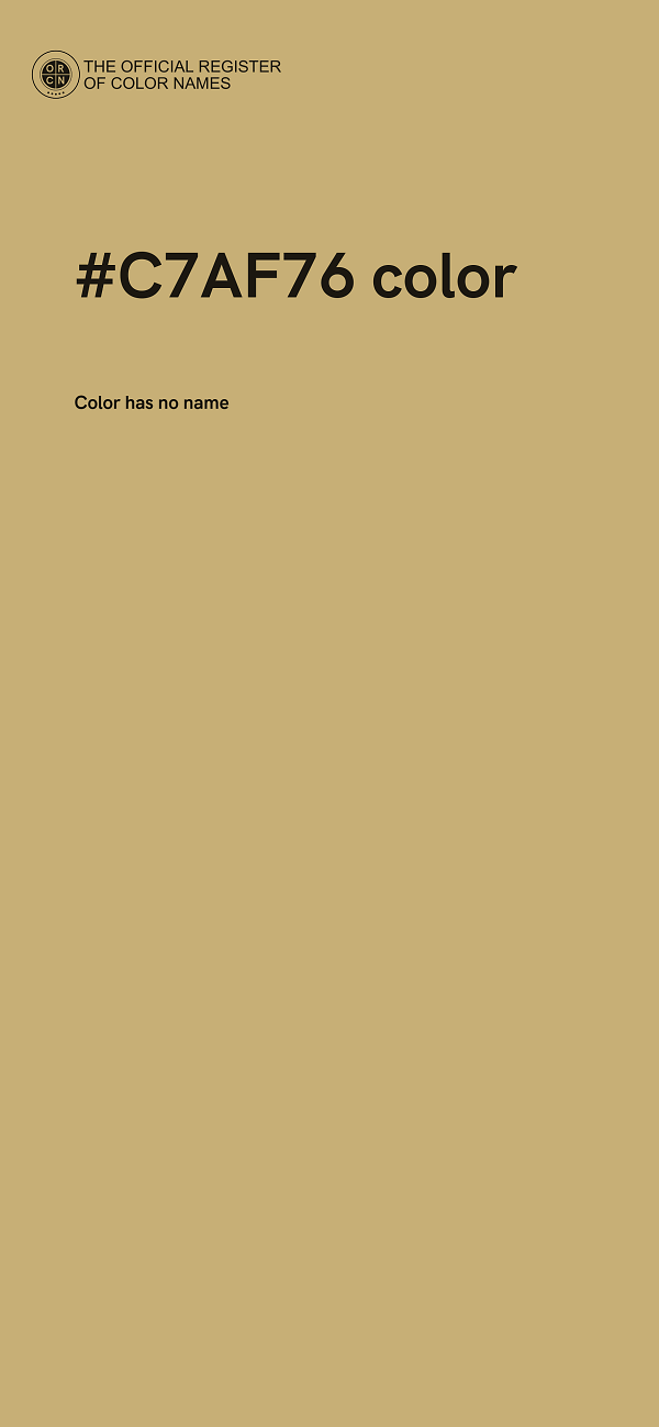 #C7AF76 color image
