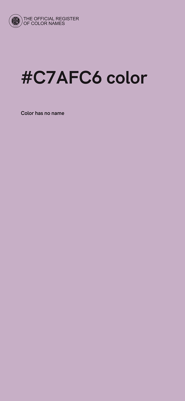 #C7AFC6 color image