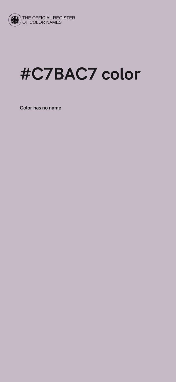 #C7BAC7 color image