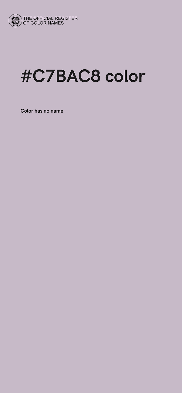 #C7BAC8 color image