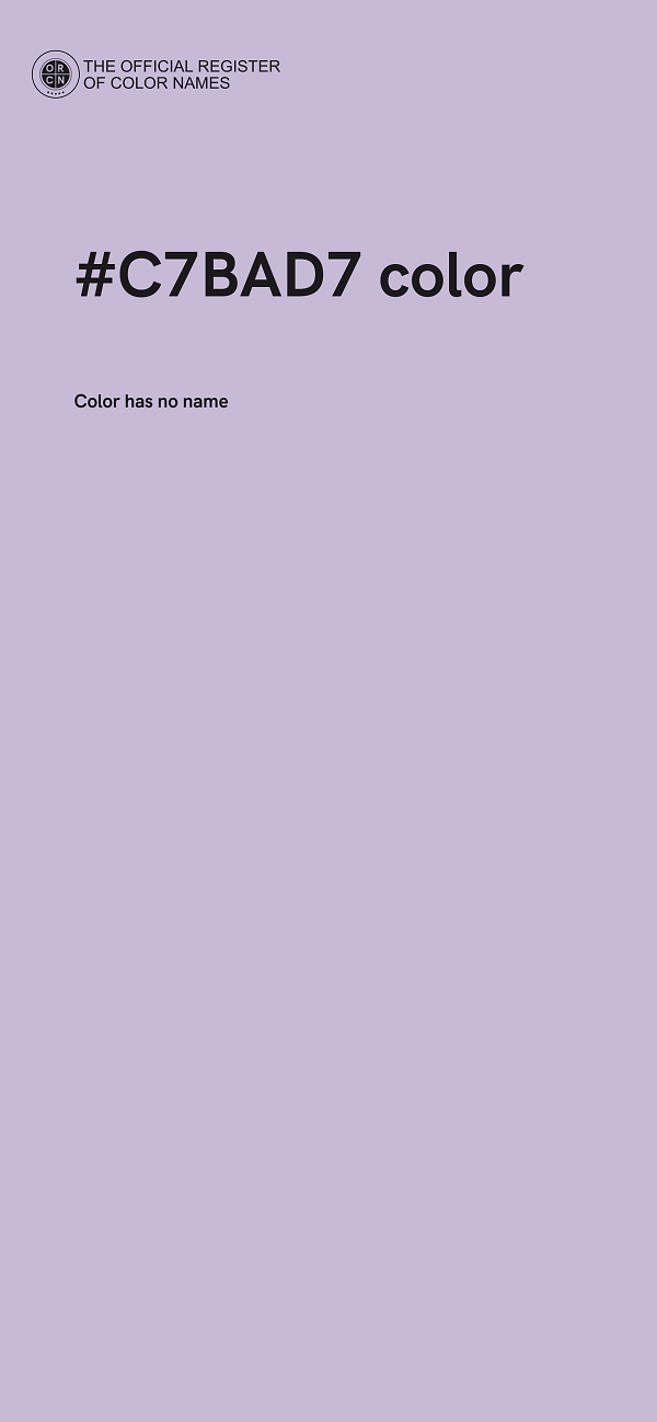 #C7BAD7 color image