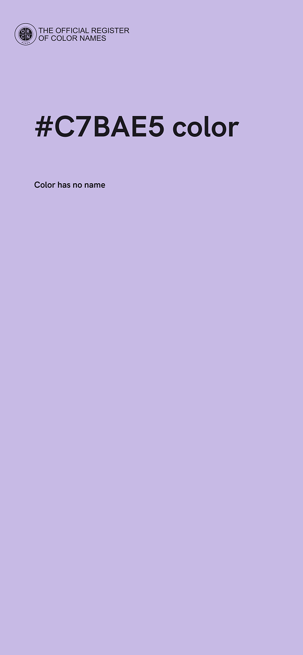 #C7BAE5 color image
