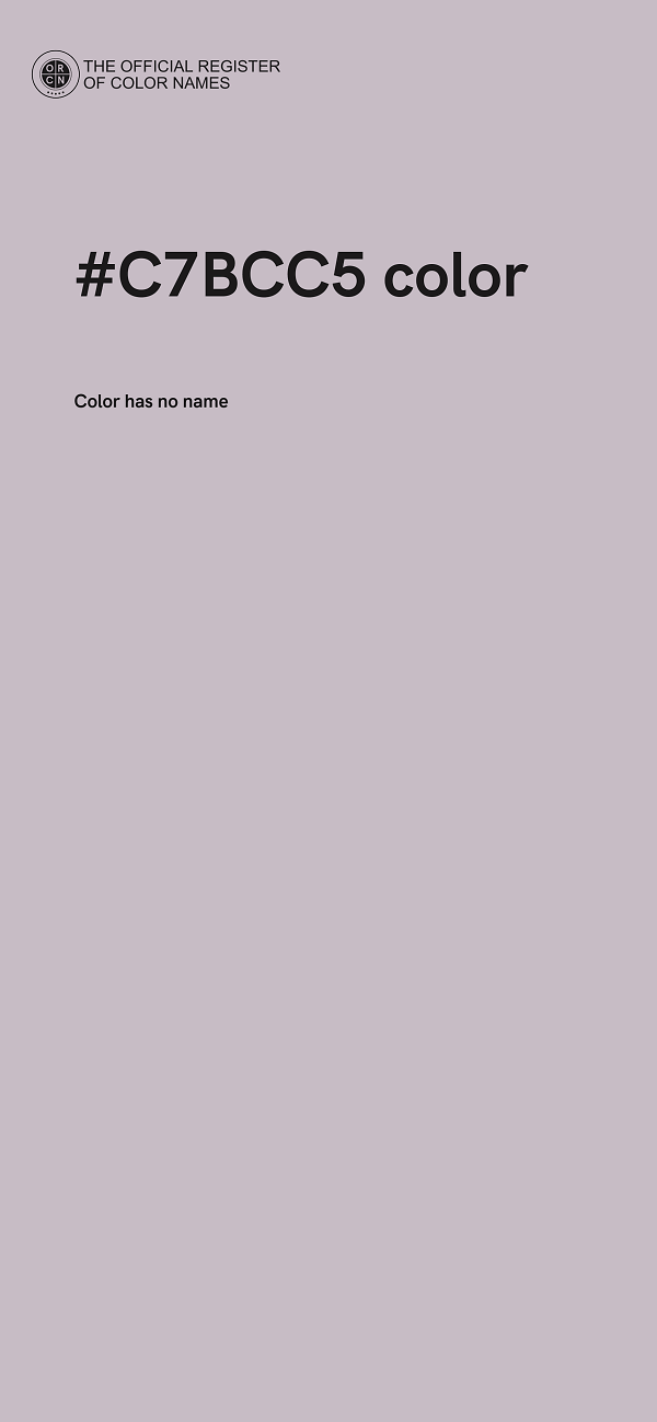 #C7BCC5 color image