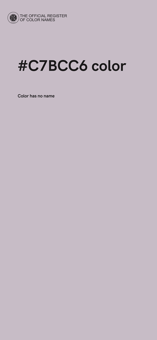 #C7BCC6 color image