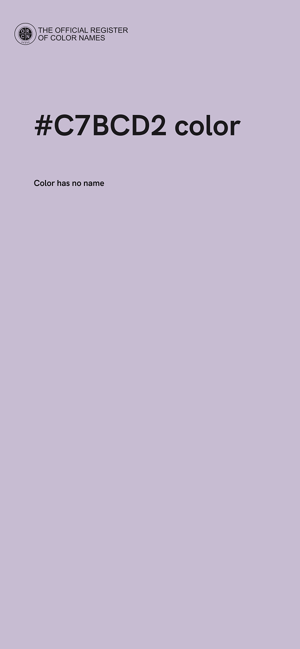 #C7BCD2 color image