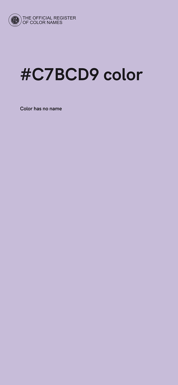 #C7BCD9 color image