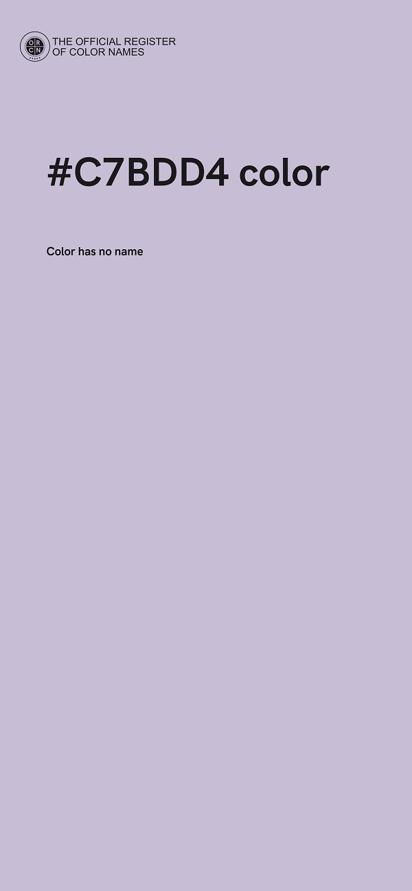 #C7BDD4 color image