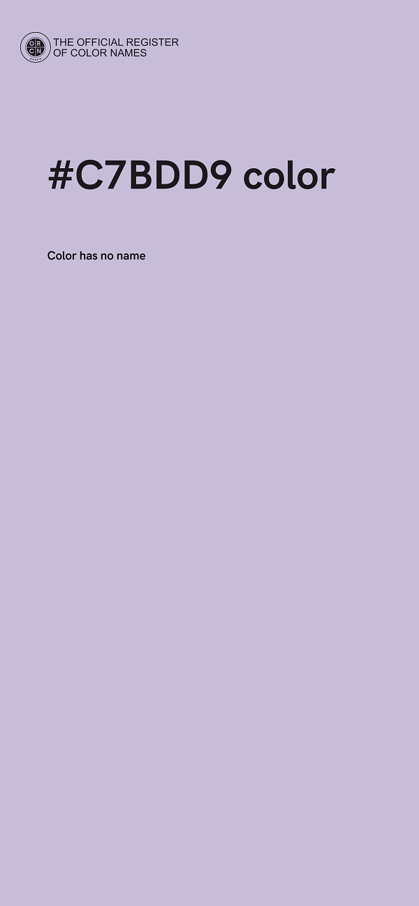 #C7BDD9 color image