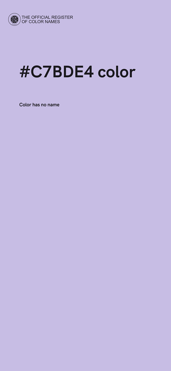 #C7BDE4 color image